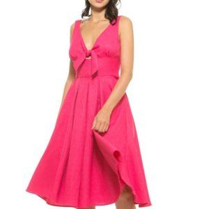 Alexia Admor Karina V-Neck Front Tie Dress